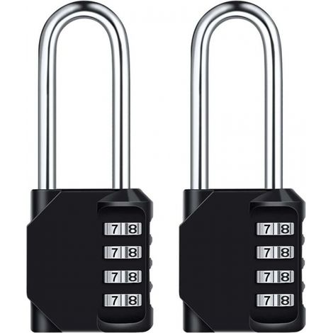 cadenas à combinaison de 6,7 cm de long, étanches à 4 chiffres, résistants à l'eau
