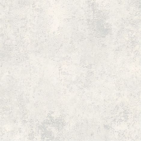 Plaster look wallpaper wall Profhome 388329 non-woven wallpaper slightly textured in concrete look and metallic highlights white silver grey 5.33 m2 (1/5)