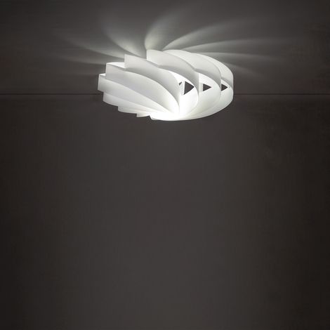 Plafoniera Moderna Flat Polilux ® Bianco 1 Luce E14