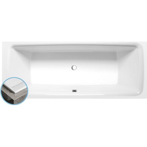 KVADRA SLIM Baignoire rectangulaire 180x80x47cm, blanc (1/3)