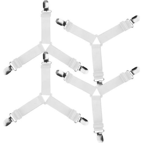Attaches Réglables Pour Drap De Lit - Sangles Élastiques Y - 40 cm À 90 cm - 4 Pièces
