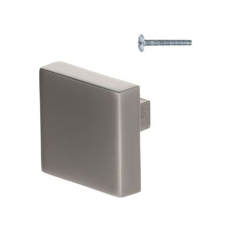 Perilla de mueble cuadrada mate níquel Riex XK08 (1/5)