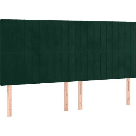 Maison Exclusive - Testiera Verde Scuro 200x5x118/128 cm Velluto