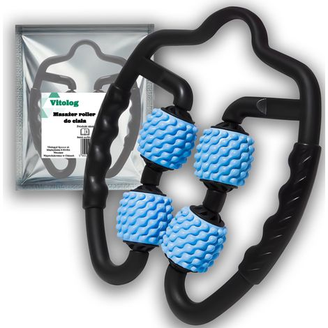 Masajeador de rodillos para el cuerpo, cuello, espalda, brazos, muslos, piernas y pantorrillas.