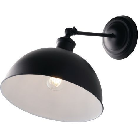 Fan Europe Charleston - Luz de techo de pared, blanco negro, E27