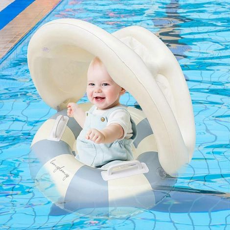 Bouée Baby1 avec auvent, bouée gonflable Baby1, bouée de natation pour bébé avec protection solaire et siège de sécurité (1/5)