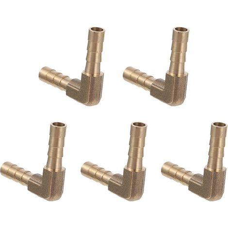 Adaptateur de tuyau en laiton doré, lot de 5, pour raccord de tuyau de gaz, compatible avec les professionnels, anti-fuites, conception robuste (1/4)