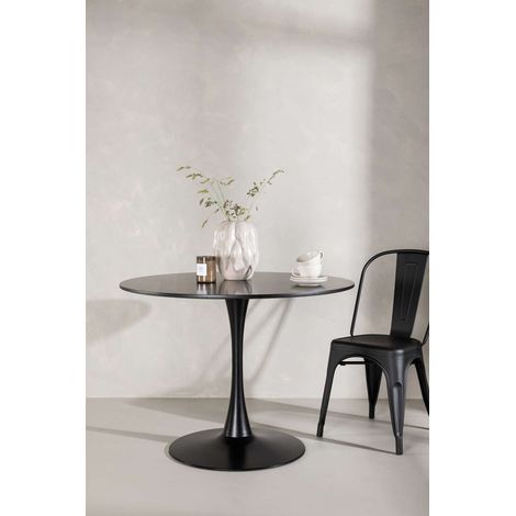 Glade table de salle à manger Ø100cm noir. (1/4)