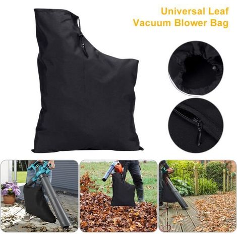 1 pièce sac d'aspirateur souffleur de feuilles, tissu Oxford résistant, fermeture à cordon + glissière, 44x60 cm, pour jardin et entretien extérieur (1/4)