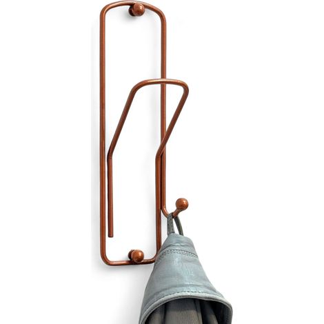 Designer Kleiderhaken "Büroklammer" 32 cm Garderobe Wandhaken Haken aus Metall / Farbe: Messing