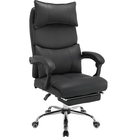 Fauteuil de bureau ergonomique tissu technique noir, soutien lombaire double réglable, hauteur ajustable (1/4)