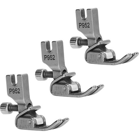 3 Accessoires pour machines à coudre industrielles P952 Pied-de-biche pour plisser, froncer/rétrécir, machine à coudre à plat, froncer/plisser, pied-de-biche tout acier (1/5)