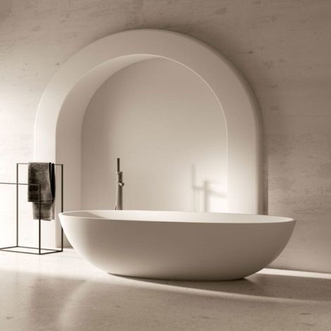 Bañera exenta Solid Surface moderna VELOURA 160 cm