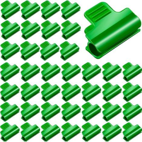 Packung mit 50 Gartennetzclips, Gewächshausclips zur Pflanzenstützung, Gartenringe für Netze, 11 mm PP-Kunststoff-Netzclips, ideal zur Verlängerung der Anbausaison. (1/5)