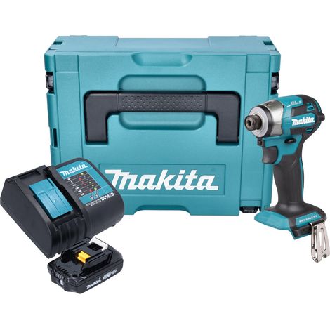 Avvitatore a impulsi a batteria Makita DTD 173 SA1J 18 V 180 Nm 1/4" brushless + 1x batteria ricaricabile 2,0 Ah + caricabatterie + Makpac
