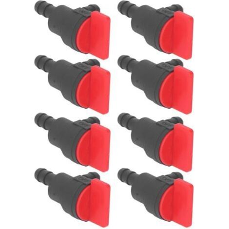 Vanne de Coupure de Carburant 8 Pièces 1/4in Vanne D'arrêt à 90 Degrés Vanne de Gaz Droite pour Stens pour Oregon pour MTD pour Cub Cadet
