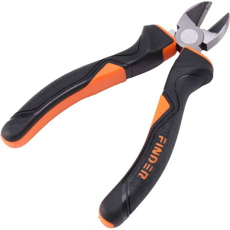 Outil de sertissage à pince coupante diagonale FINDER 6 pouces, coupe-fil multifonction en acier au chrome-vanadium, coupe-fil latéral diagonal (1/5)