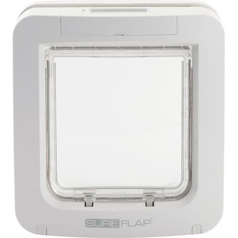 Chatière électronique pour chat et petit chien – Dimensions 178 mm x 170 mm – Mémorisation jusqu'à 32 puces – Programmable pour contrôle d'accès – Sureflap (1/5)