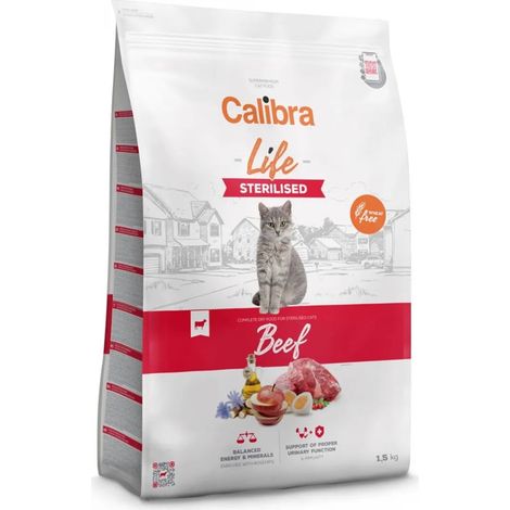 Bœuf stérilisé CALIBRA CAT life 1,5 kg