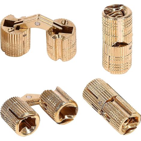 Lot de 2 charnières invisibles en laiton, fines et discrètes, pour la création de bijoux (12 mm). (1/5)