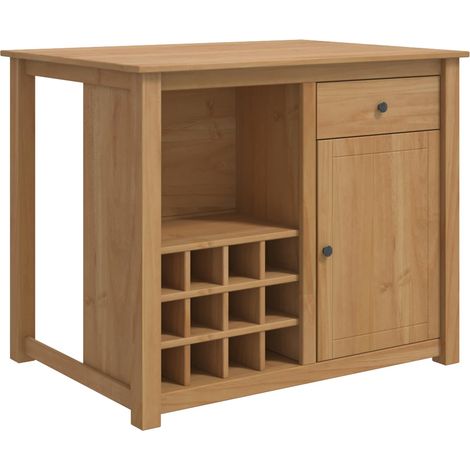 Carro de Cocina PANAMA 2 pcs Cera de Miel 112 x 77 x 90 cm vidaXL
