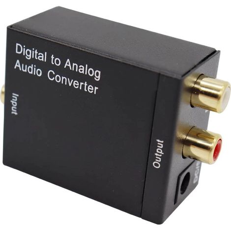 Convertisseur Audio numérique à analogique L / R, Fiber optique, Signal Coaxial à analogique, DAC Spdif stéréo Jack 3.5 mm, 2RCA amplificateur (1/5)