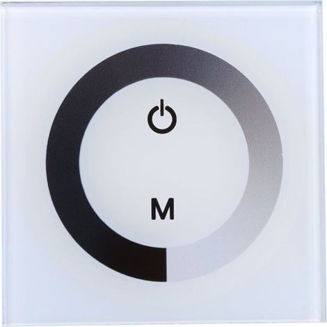 Touch Panel Wall Dimmer Controller, Single Color Touch Panel Wall Dimmer Controller, DC 12V-24V LED Strip Light (White) (1/5)