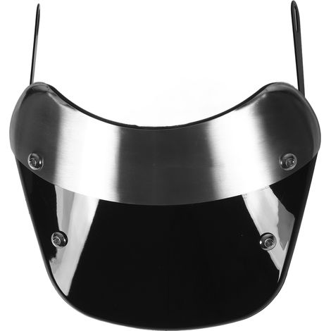 Motorrad-Windschutzscheibe, Schutzabdeckung, Retro-Design, universelles Motorradzubehör, schwarz (1/5)