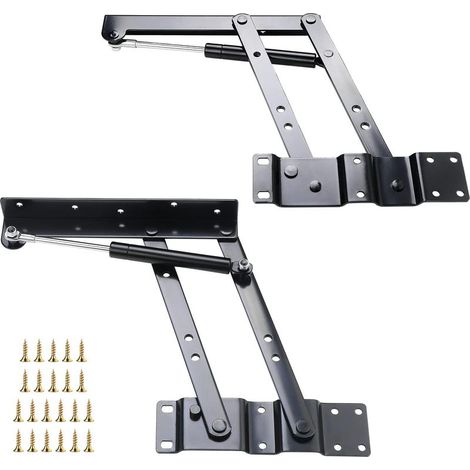 Lot 2 charnières table basse relevable – mécanisme heavy duty – ressort pour table basse (1/5)