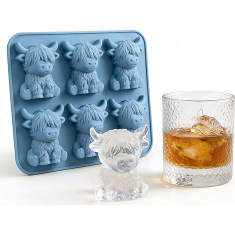 moule à glaçons en forme de vache des Highland - Bac silicone 3D (1/5)