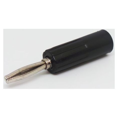 Fiche banane 4 mm RS PRO Noir Mâle 10A 50V ( Prix pour 1 )