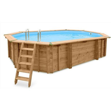 Holzpool ''Java'', Komplettset 6,40 x 4,00 m x 1,36 m