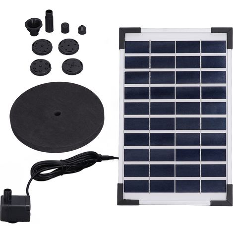 10V 5W Solarbrunnen-Set, schwimmende Wasserpumpe für Gärten, Schwimmbäder und Aquarien.
