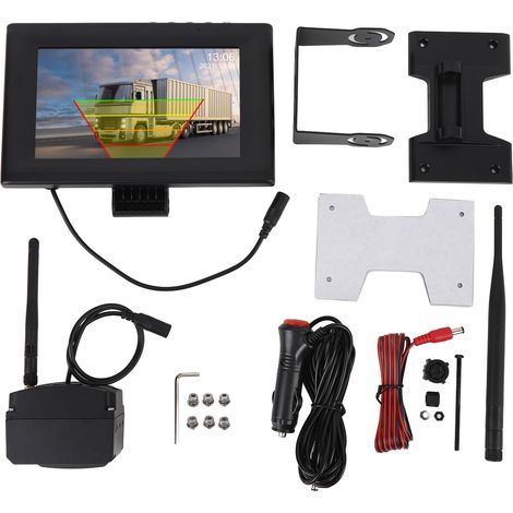 Caméra de recul sans fil pour camping-car, écran HD de 7 pouces, angle de 120 °, vue arrière inversée pour bateau, camping, véhicule, camion (1/5)
