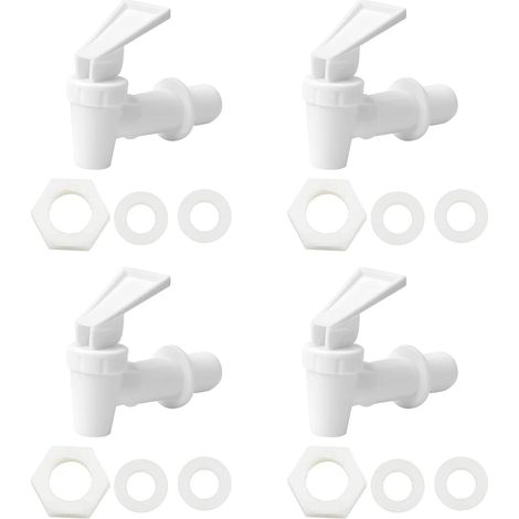 Set di 4 rubinetti per distributori di bevande in plastica, tappo di ricambio per distributore d'acqua, rubinetto di ricambio adatto per bevande calde e fredde, fusto di birra, bicchiere, caffè, succo