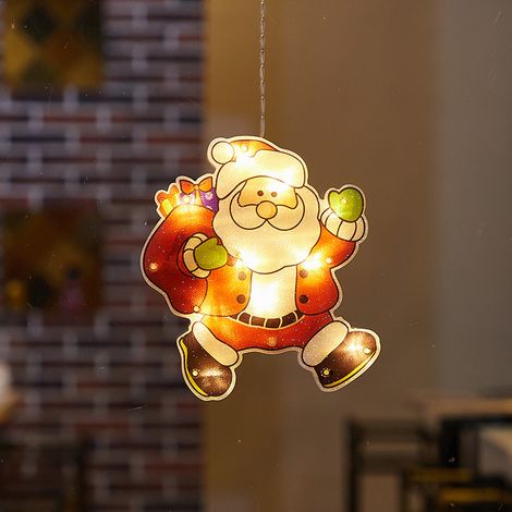 Campana Navidad - Luz Led Con Ventosa - Funciona Con Pilas - Decoracion Para Ventana Hogar Oficina Aula (1/2)
