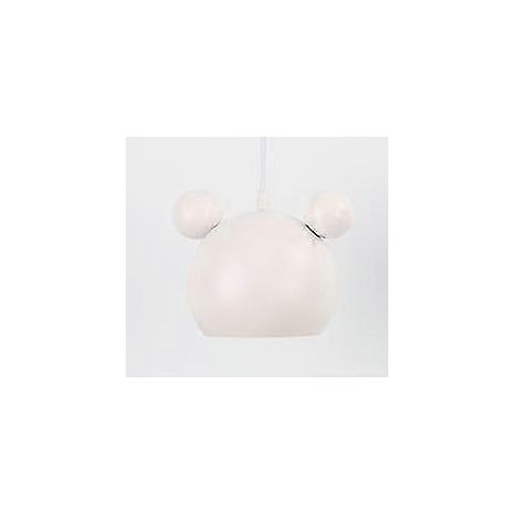 Suspension Mickey moderne en fer coloré pour salle à manger, chambre, chambre de bébé, décoration nordique, culot E27 (blanc A) (1/5)