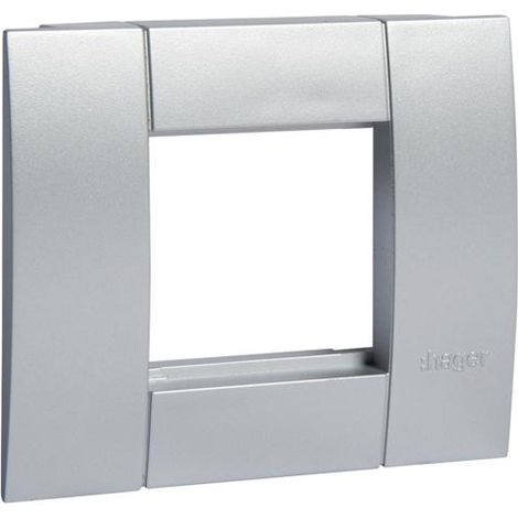 Support d'appareillage 45x45 simple alu pour goulottes alu HAGER GT451ALU
