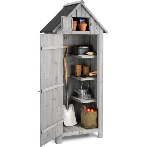 Narrow Garden Shed - Grey (1/5)