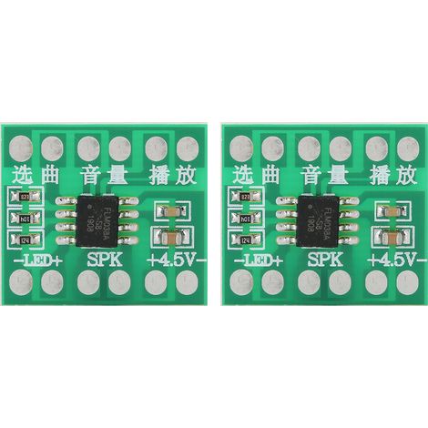 Lot de 2 modules de 38 puces musicales à monter soi-même, volume réglable, pour sonnette intelligente et accessoire musical. (1/5)