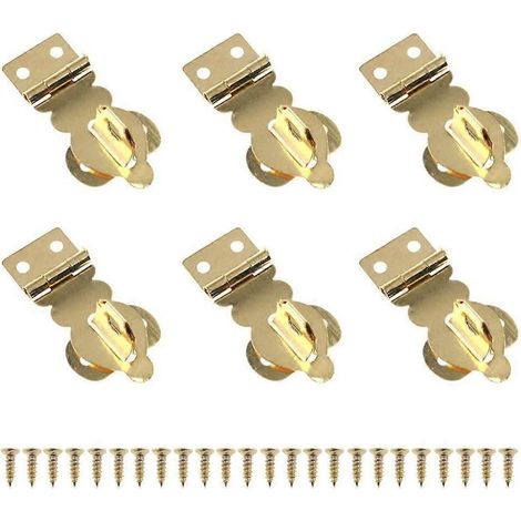 Elegantes Set aus 6 Messing-Vorhängeschlössern – Vintage-Stil, robustes Metallmaterial, ideal für die Organisation im Haushalt und die sichere Aufbewahrung.