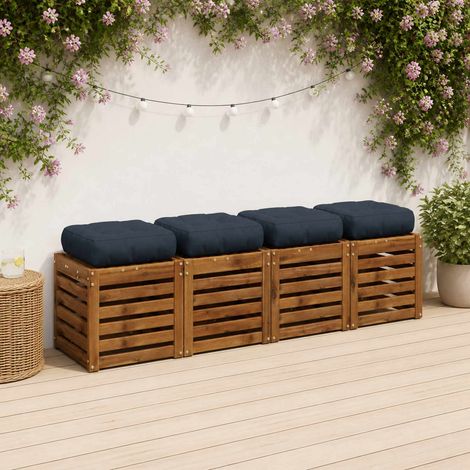 Cuscini per Sedia in 4 Pezzi VIANEN 4 pz 100% Poliestere vidaXL