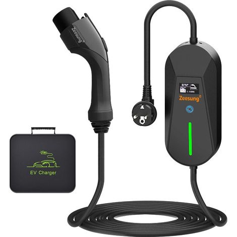 Pistola di ricarica portatile per veicoli a nuova energia standard europea 16A tipo 2 32A/7KW, protezioni multiple e controllo intelligente della potenza (1/4)