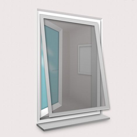 Cadre Moustiquaire pour Fenêtre 100x120 cm Gris (1/4)