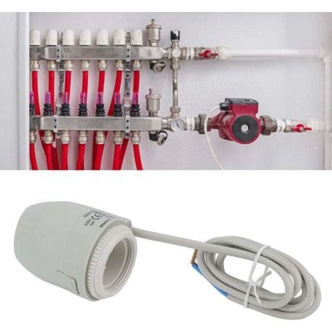 Actionneur Thermique électrique, Vanne de Chauffage par Le Sol étanche IP54 2W Collecteur D'actionneur Thermique électrique pour Thermostat de Chauffage par Le Sol (1/4)
