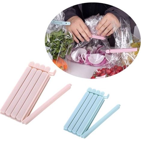 Clip per la freschezza, 10 pezzi, 15,5 e 12 cm, clip di chiusura, clip per la freschezza, clip per la chiusura di sacchetti, clip per sacchetti, clip per alimenti, clip per snack (1/5)