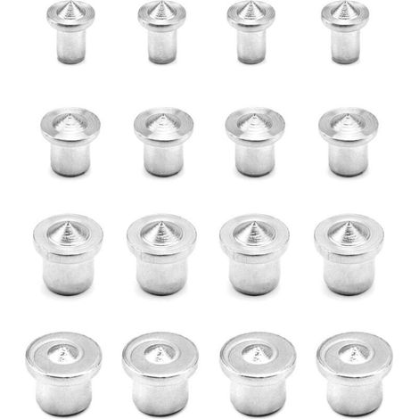 16PCS Centreurs pour Chevilles Bois, Outil de Guide de Percage en Acier Inoxydable, 6/8/10/12 mm (1/5)