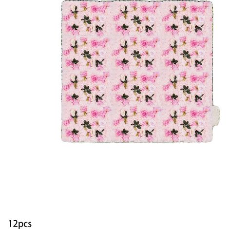 Panneau de Mur Floral, 12 Pièces, Tissu en Soie et Matériau Plastique, Dimensions 60 x 40 cm, Type à Fixer au Mur, Design Dahlia et Roses (1/5)