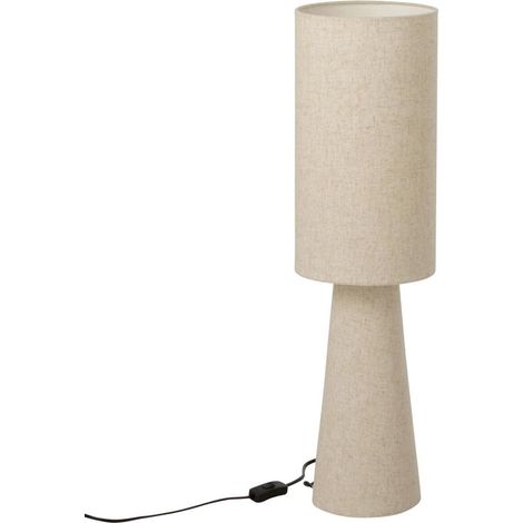 Lampe à Poser Effet Lin "Tona" 73cm Beige (1/5)