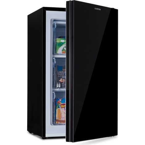 Klarstein – Congélateur 60L 1 zone de refroidissement – Thermostat 5 niveaux – Température -18°C – Façade en verre – Silencieux – Pieds réglables